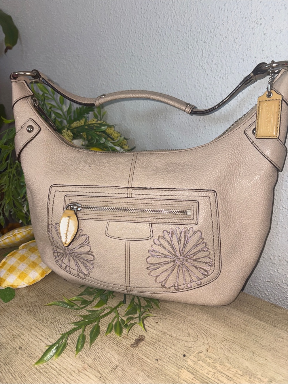 Upcycled Handpainted Floral Coach #C1082-F14680